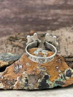 "Heart Collection" Handmade Sterling Silver Kingman Turquoise Adjustable Ring "Signed Nizhoni" - Che Cose Belle