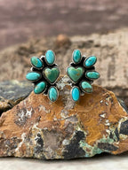 "Heart Collection" Handmade Sterling Silver Kingman Turquoise Adjustable Ring "Signed Nizhoni" - Che Cose Belle
