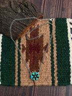 "Heart Collection" Handmade Sterling Silver Kingman Turquoise Heart Necklace "Signed Nizhoni" - Che Cose Belle