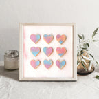 Heart Grid Art Prints - Che Cose Belle