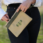 Heart Leather Clutch - Green - Che Cose Belle