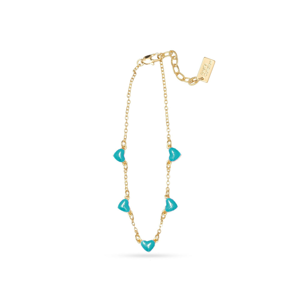 Heartfelt Charm: Chain of Hearts Bracelet - Che Cose Belle