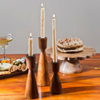 Hearth Mango Wood Taper Candlestick Holder - Che Cose Belle