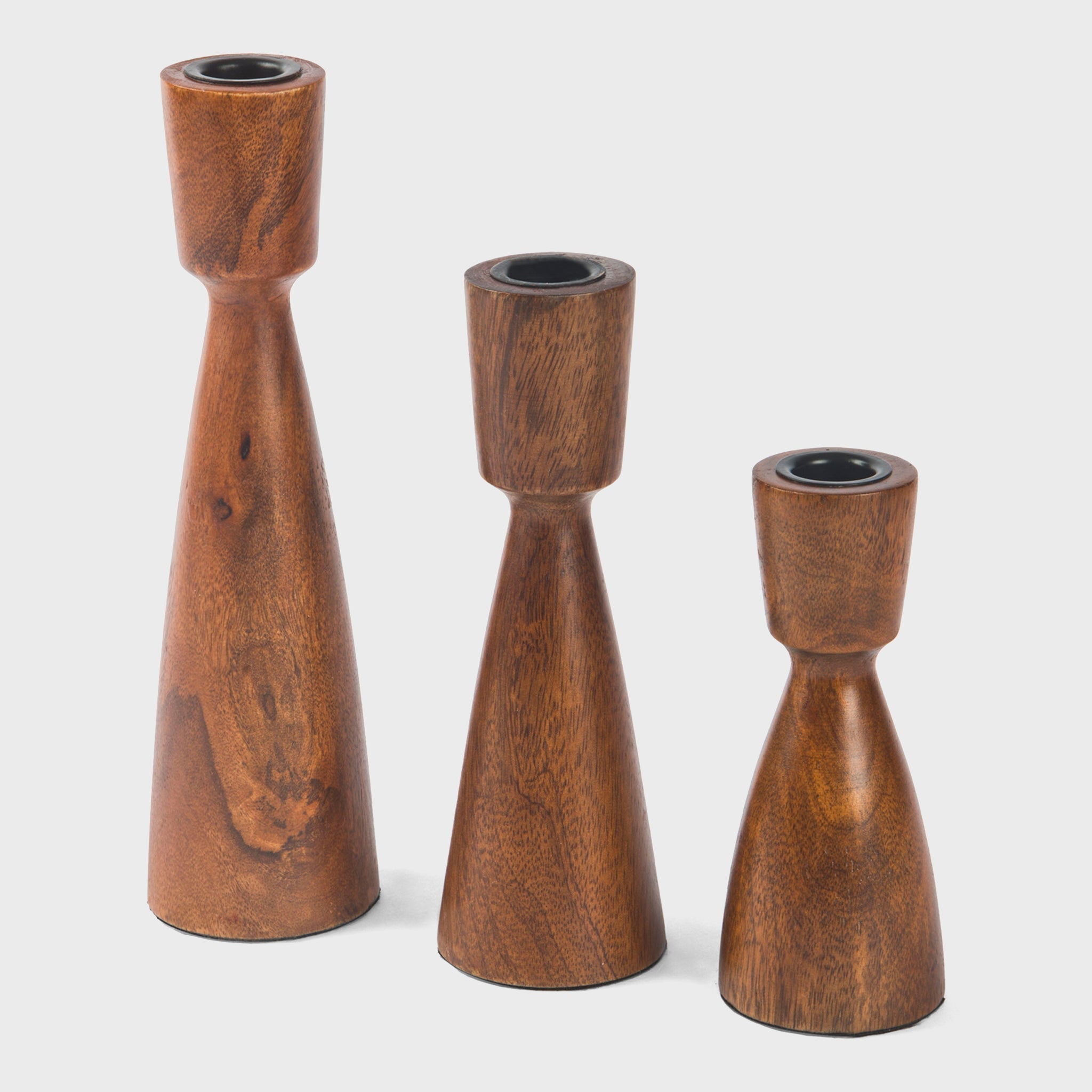 Hearth Mango Wood Taper Candlestick Holder - Che Cose Belle