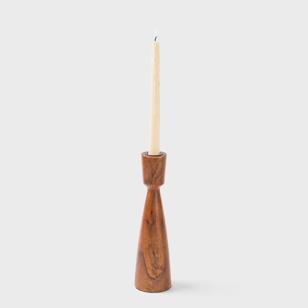 Hearth Mango Wood Taper Candlestick Holder - Che Cose Belle
