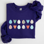 Hearts and Eggs, Colorful Easter Sweatshirt - Che Cose Belle
