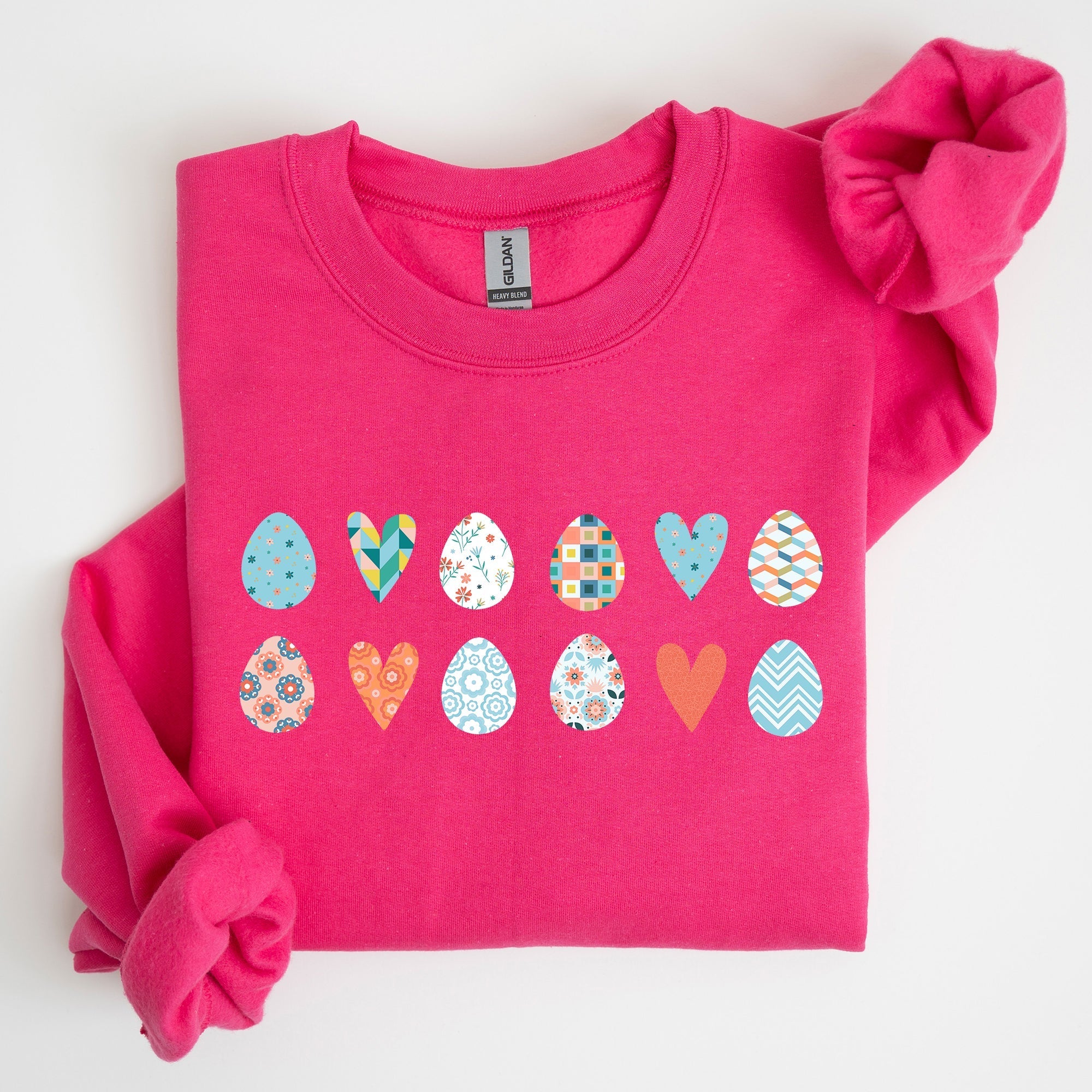 Hearts and Eggs, Colorful Easter Sweatshirt - Che Cose Belle