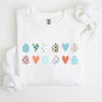 Hearts and Eggs, Colorful Easter Sweatshirt - Che Cose Belle