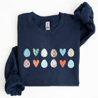 Hearts and Eggs, Colorful Easter Sweatshirt - Che Cose Belle