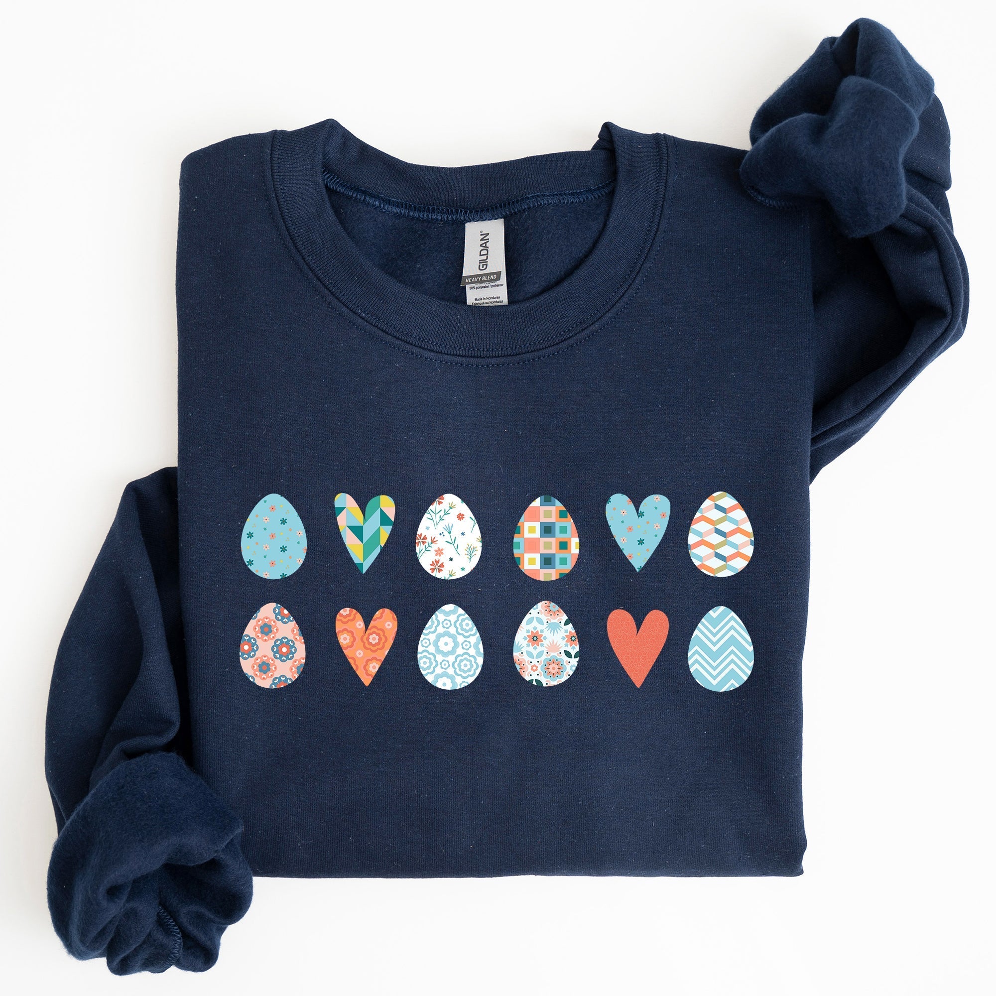 Hearts and Eggs, Colorful Easter Sweatshirt - Che Cose Belle