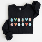 Hearts and Eggs, Colorful Easter Sweatshirt - Che Cose Belle