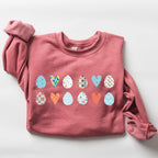 Hearts and Eggs, Colorful Easter Sweatshirt - Che Cose Belle