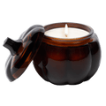 Hello Fall Soy Candle - Amber Glass Pumpkin Jar - 20 oz - Che Cose Belle
