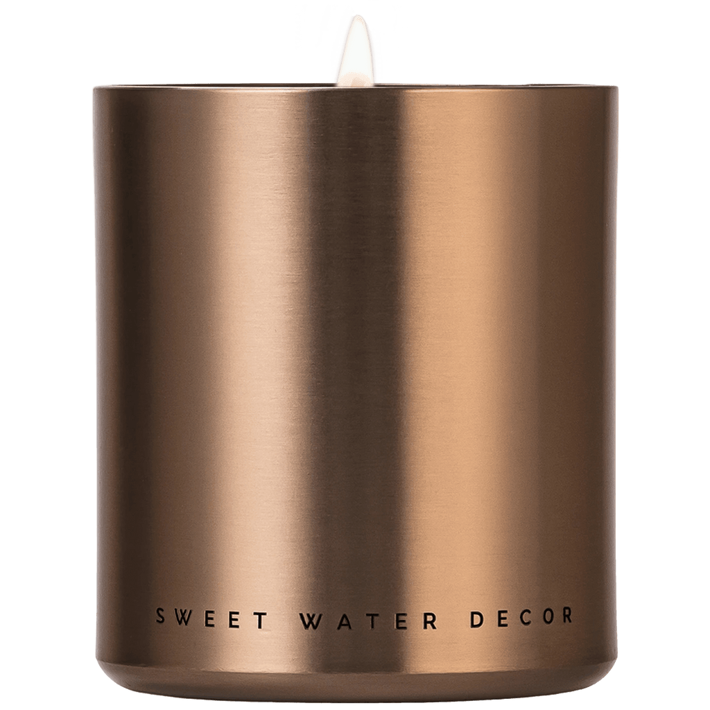 Hello Fall Soy Candle - Bronze Metal Aluminum Jar - 10 oz - Che Cose Belle