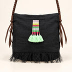 Hemp Diamond Cross-body Embroidered Fabric Purse - Thailand - Che Cose Belle
