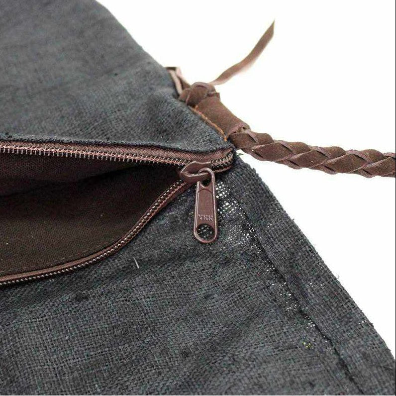 Hemp Diamond Cross-body Embroidered Fabric Purse - Thailand - Che Cose Belle