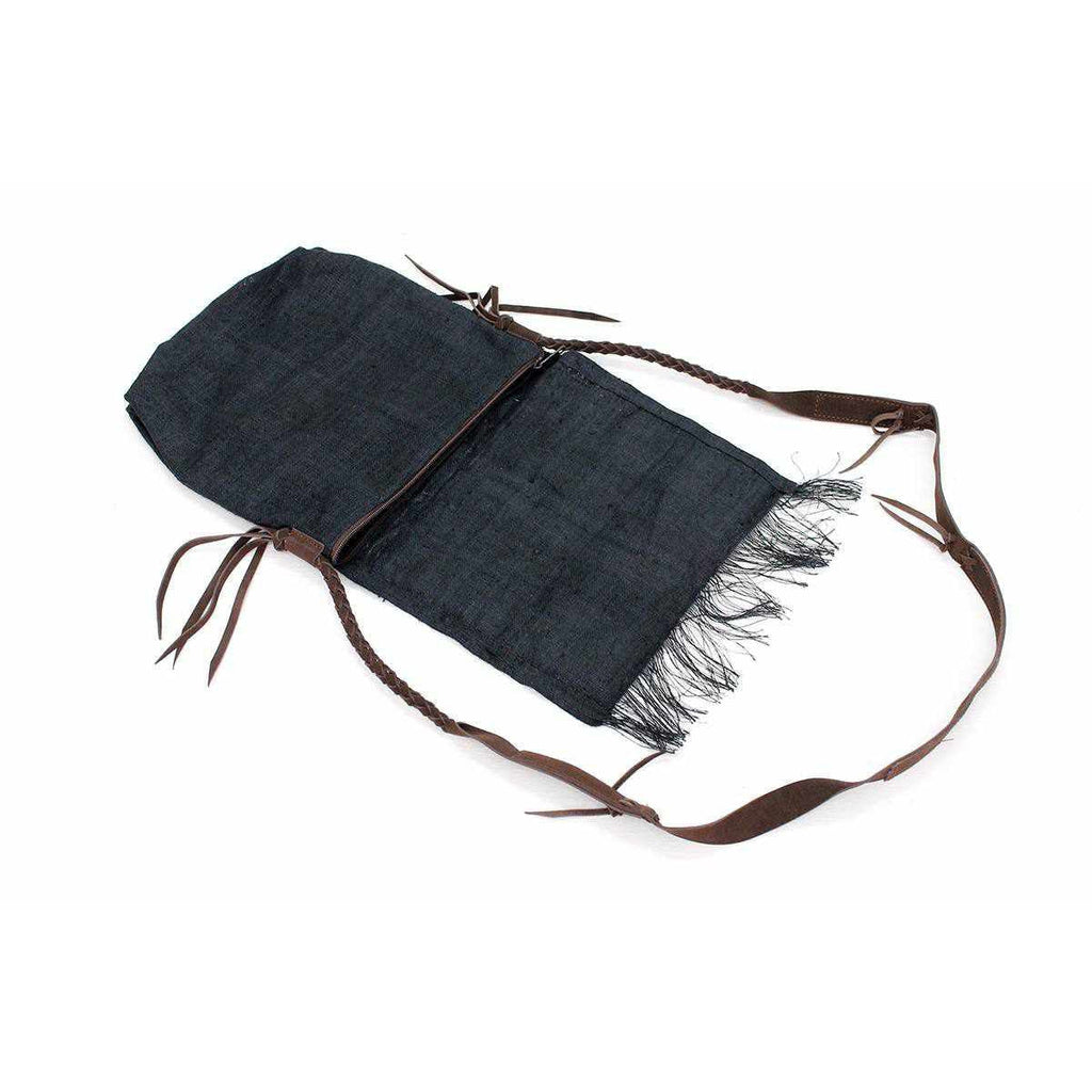 Hemp Diamond Cross-body Embroidered Fabric Purse - Thailand - Che Cose Belle