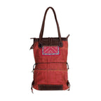 Hmong Vintage Textile & Leather Convertible Shoulder Bag - Thailand