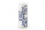 Henna Blue on White Painted Candles - Che Cose Belle