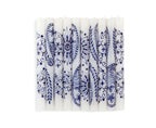 Henna Blue on White Painted Candles - Che Cose Belle