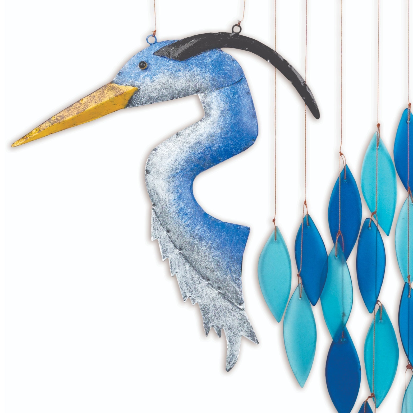 Heron Sea Glass Wind Chime - Che Cose Belle