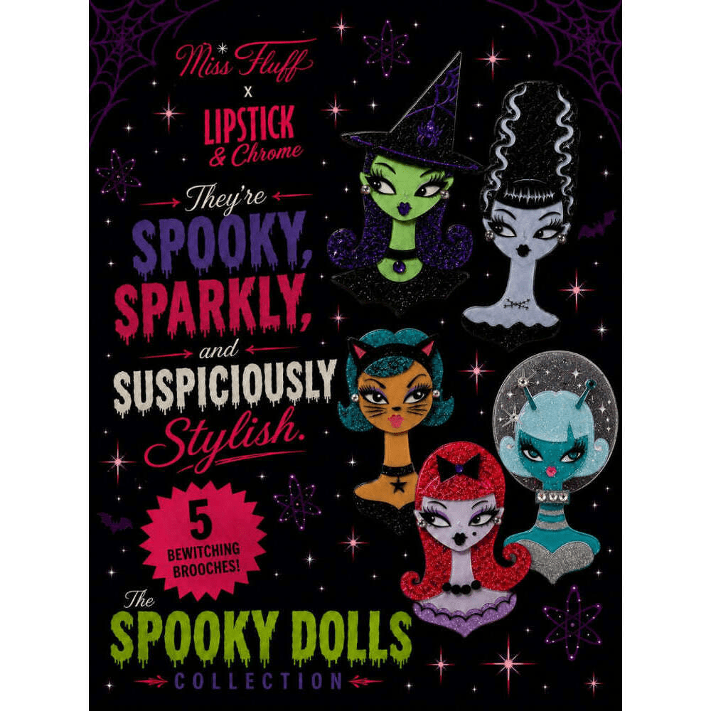 Hex Appeal Spooky Doll Brooch by Miss Fluff x Lipstick & Chrome - Che Cose Belle