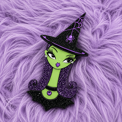 Hex Appeal Spooky Doll Brooch by Miss Fluff x Lipstick & Chrome - Che Cose Belle