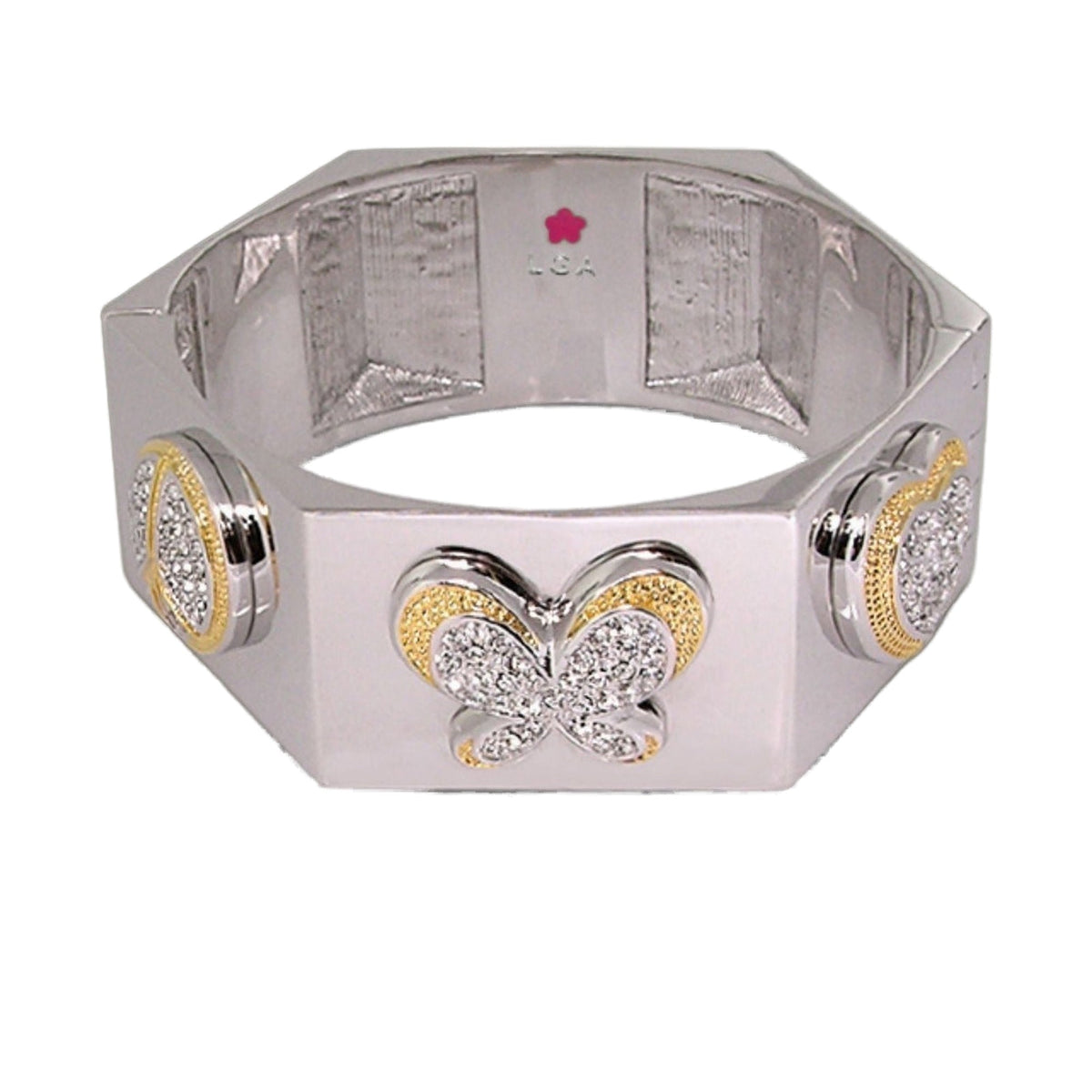 Hexagonal Duo Tone Bangle - Che Cose Belle