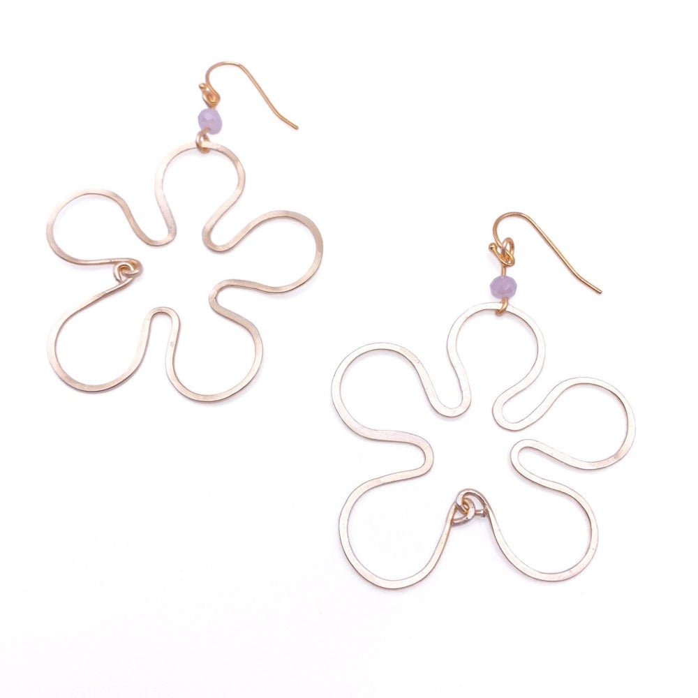 Hibiscus gold earrings - Che Cose Belle