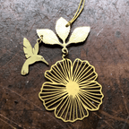Hibiscus Hummingbird Ornament - Che Cose Belle