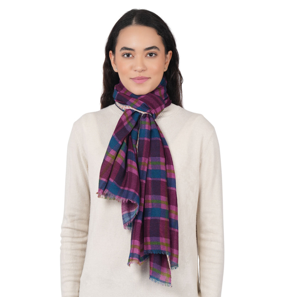 Highland Check Scarf - Magenta - Che Cose Belle