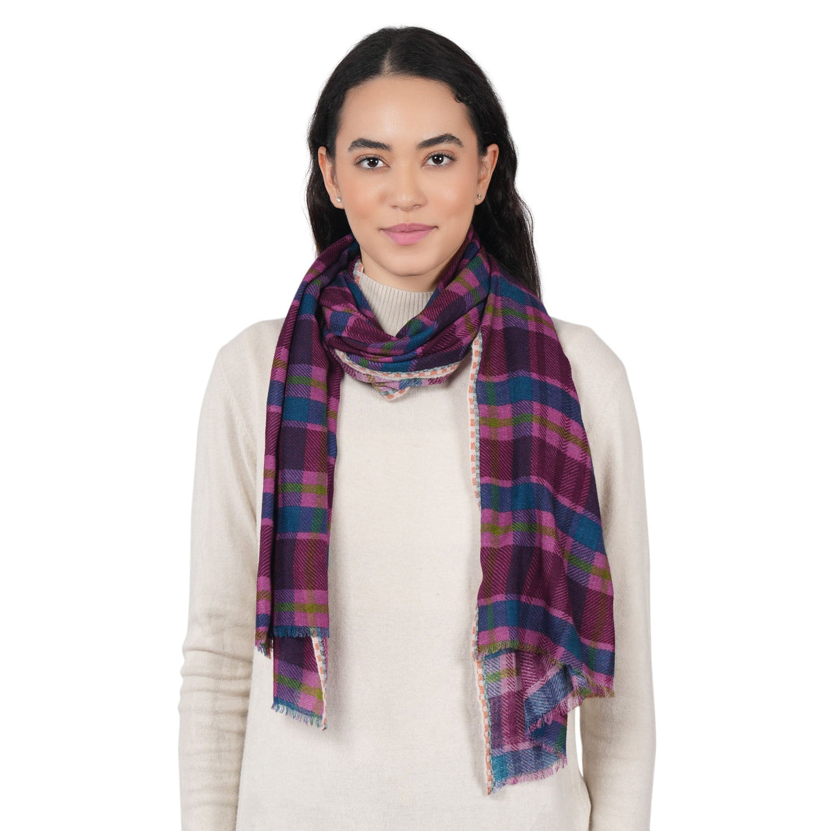 Highland Check Scarf - Magenta - Che Cose Belle