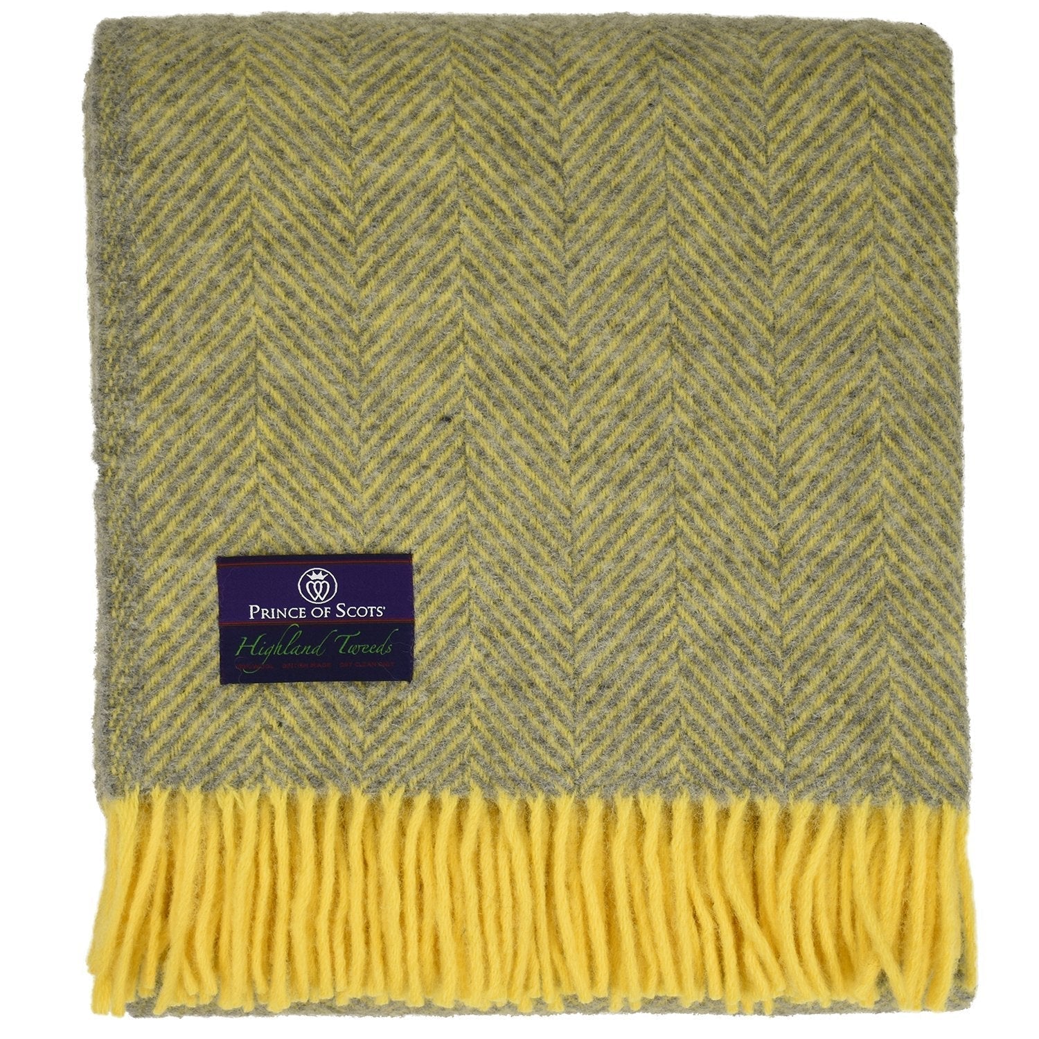 Highland Tweeds Herringbone Pure New Wool Throw ~ Finch ~ - Che Cose Belle