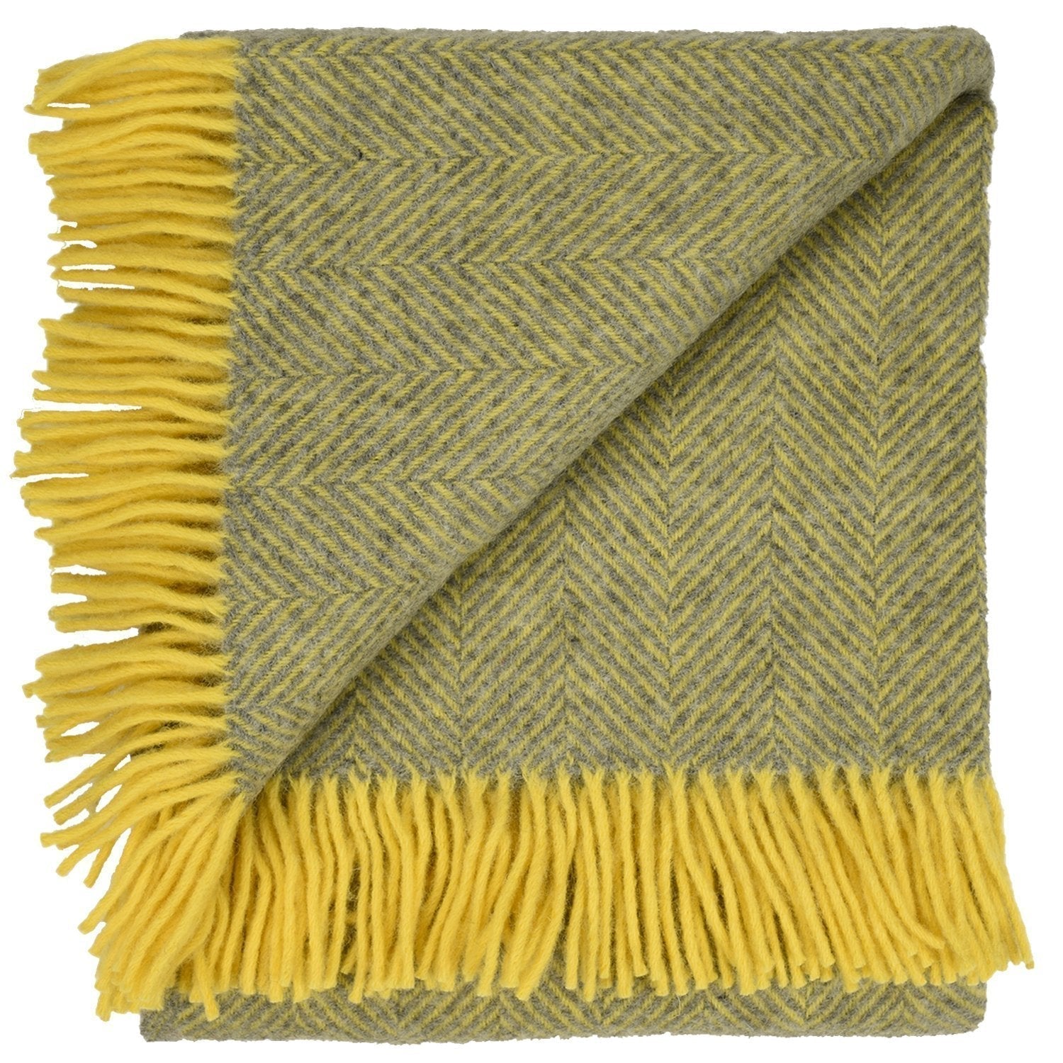 Highland Tweeds Herringbone Pure New Wool Throw ~ Finch ~ - Che Cose Belle
