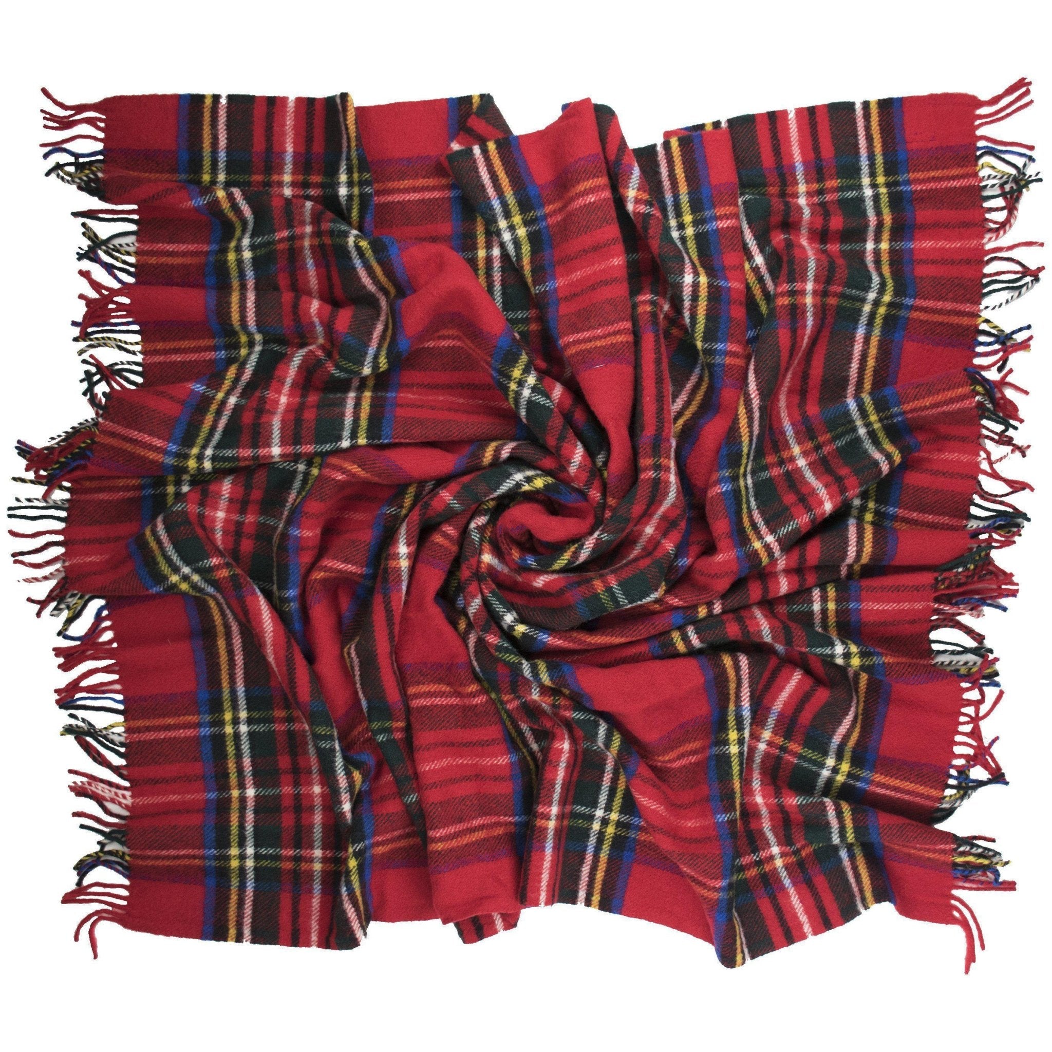 Highland Tweeds Pure New Wool Fluffy Throw ~ Royal Stewart ~ - Che Cose Belle