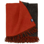 Highland Tweeds Reversible Double Cloth Throw - Orange/Brown - Che Cose Belle