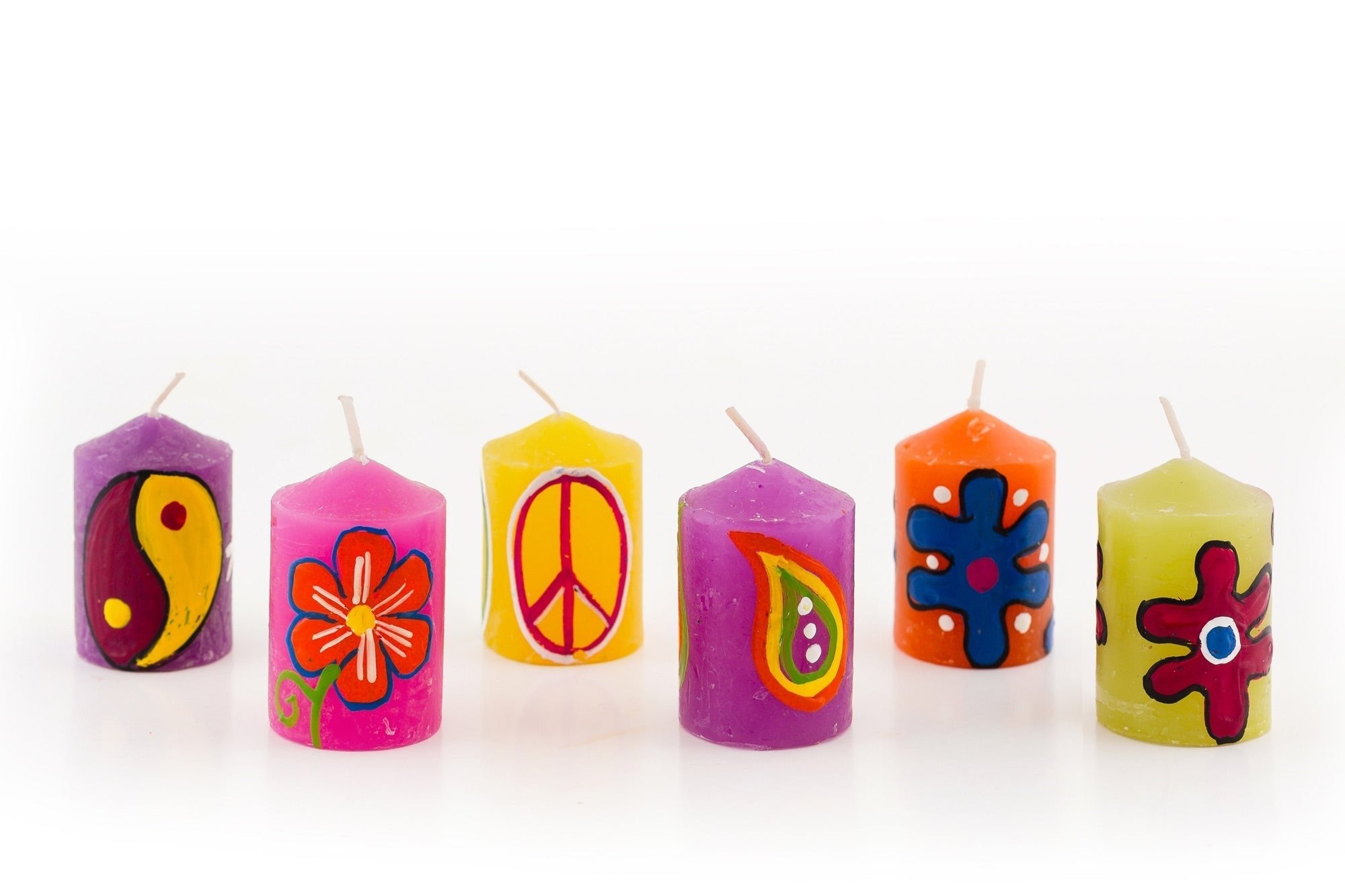 Hippie Painted Candles - Che Cose Belle
