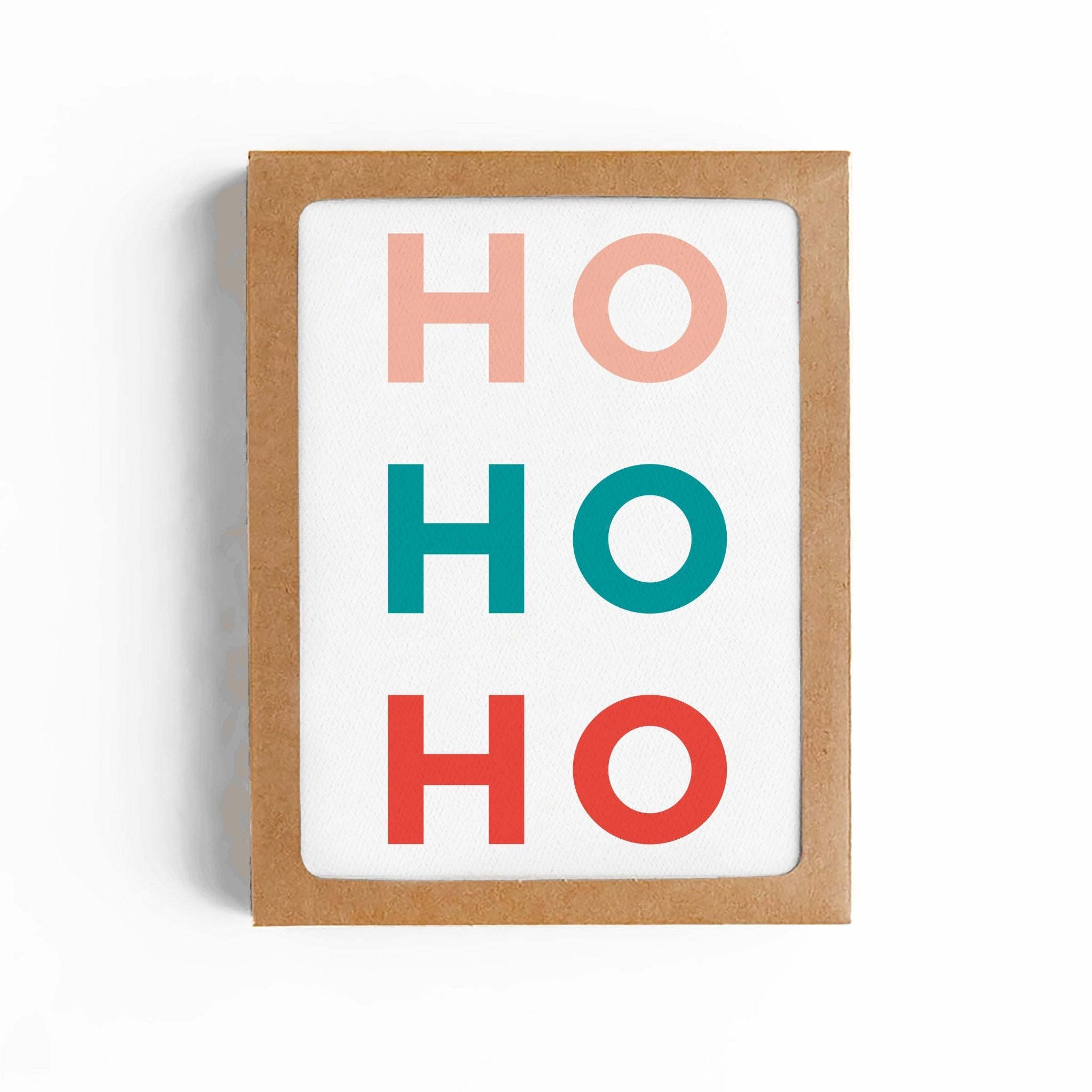 HO HO HO Santa Claus Christmas Card - Boxed Set of 8 Cards - Che Cose Belle