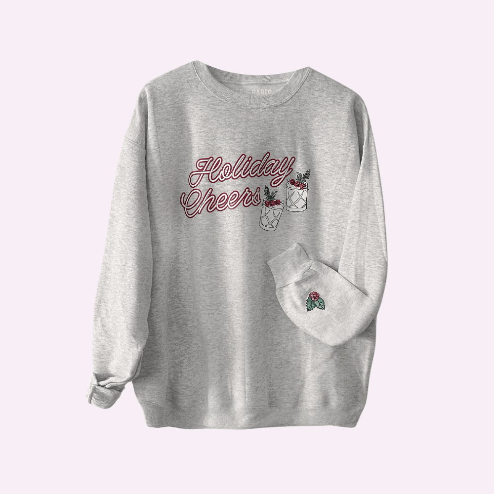 HOLIDAY CHEERS ♡ adult sweatshirt with print - Che Cose Belle