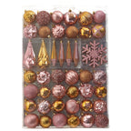 Holiday Shatterproof, 52 Count Christmas Tree Ornament Box Set, 80mm to 150mm with Reusable Tray - Che Cose Belle
