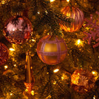 Holiday Shatterproof, 52 Count Christmas Tree Ornament Box Set, 80mm to 150mm with Reusable Tray - Che Cose Belle