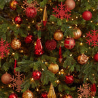 Holiday Shatterproof, 52 Count Christmas Tree Ornament Box Set, 80mm to 150mm with Reusable Tray - Che Cose Belle