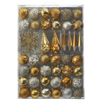 Holiday Shatterproof, 52 Count Christmas Tree Ornament Box Set, 80mm to 150mm with Reusable Tray - Che Cose Belle
