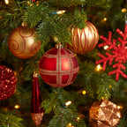 Holiday Shatterproof, 52 Count Christmas Tree Ornament Box Set, 80mm to 150mm with Reusable Tray - Che Cose Belle