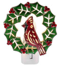 Holiday Wreath with Cardinal Night Light - Che Cose Belle