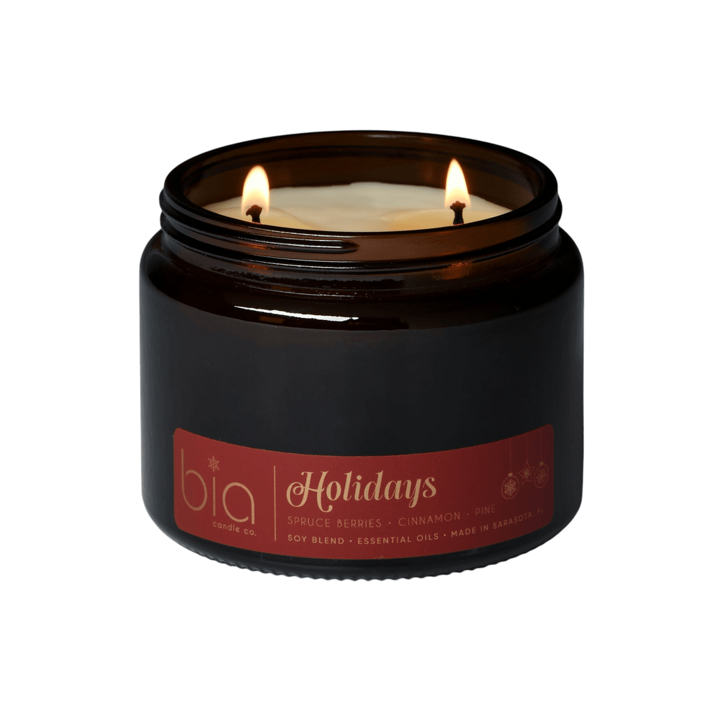 Holidays Christmas Soy Blend Candle — Orange Peel, Cinnamon & Vanilla - Che Cose Belle
