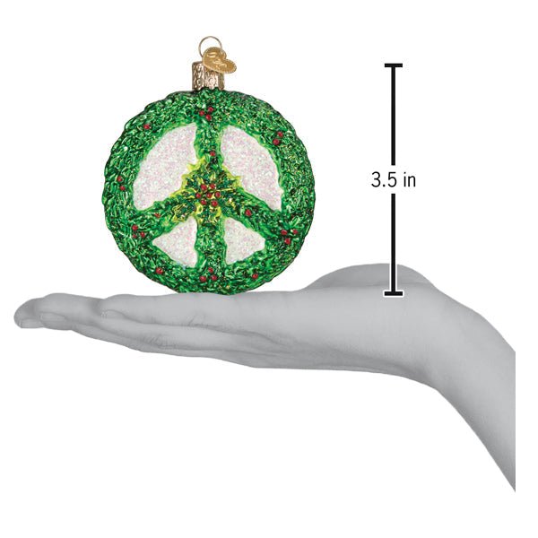 Holly Peace Symbol Ornament - Che Cose Belle