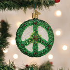 Holly Peace Symbol Ornament - Che Cose Belle