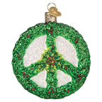 Holly Peace Symbol Ornament - Che Cose Belle