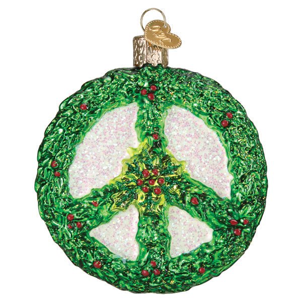 Holly Peace Symbol Ornament - Che Cose Belle